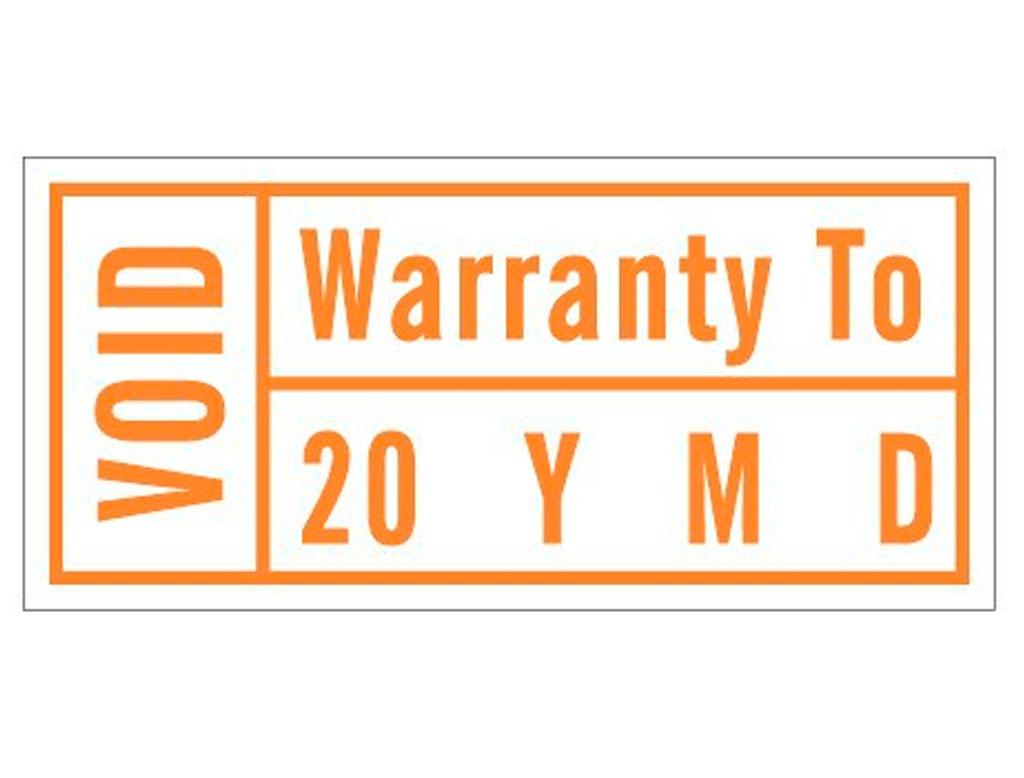 Гарантійні стікери Warranty void orange лист 192шт