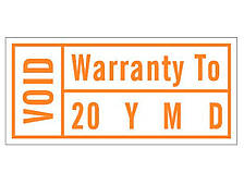 Гарантійні стикери Warranty void orange лист 192 шт.