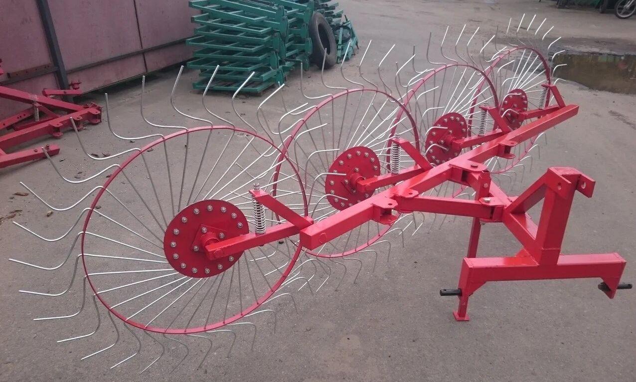 Граблі ворушилки Сонечко (спиця ∅4мм) для мінітрактора (3Т), фото 1