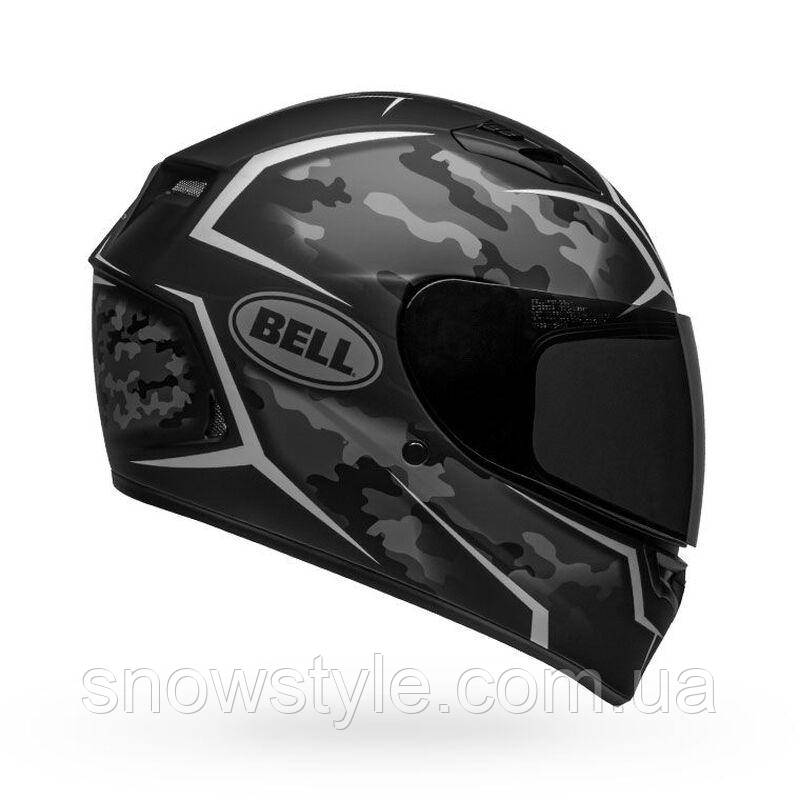 Мотоциклетный шлем Bell Qualifier Helmet Stealth Camo Matte Black/White Large (59-60cm)