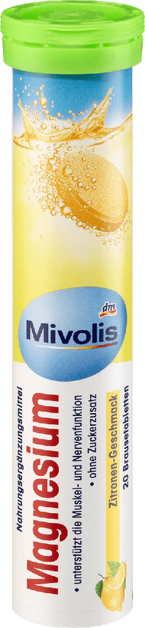 Шипучі таблетки-вітаміни Mivolis Magnesium, 20 шт.
