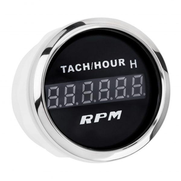 ЦИФРОВИЙ ТАХОМЕТР З ЛІЧИЛЬНИКОМ МОТОГОДИН I GAUGE 52MM (ЧОРНИЙ) LED ДИСПЛЕЙ