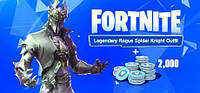 Подарочная карта Fortnite: Rogue Spider Knight Bundle + 2000 V-Bucks (подойдет для всех платформ)