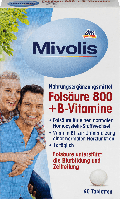 Биологически активная добавка Mivolis Folsäure 800 + В1, В6, В12, 60 шт.