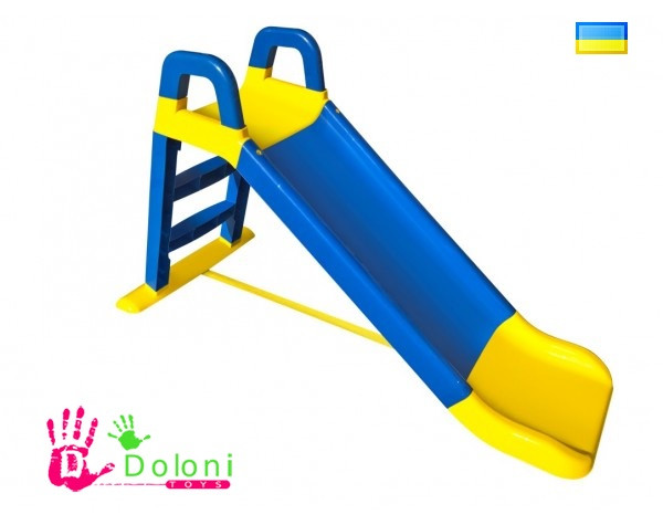 Гірка для катання дітей 0140/03 синя з жовтим Долони Doloni дитяча гірка. pro