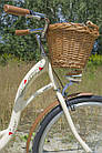 Велосипед жіночий міський  VANESSA 26 Crem з кошиком Польща, фото 8