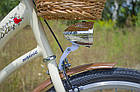 Велосипед жіночий міський  VANESSA 26 Crem з кошиком Польща, фото 10