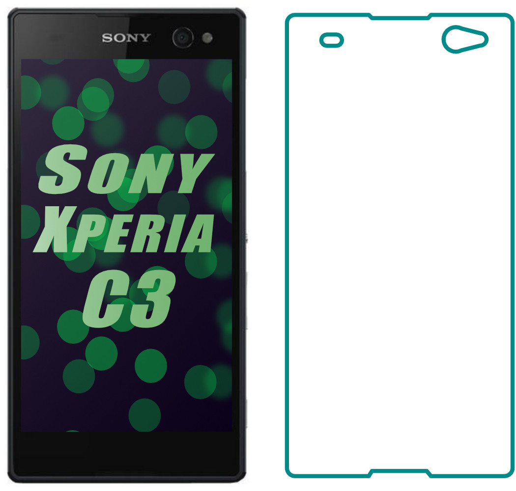 Захисне скло Sony Xperia C3 (Прозоре 2.5 D 9H) (Сони Иксперия Ц3 2502)