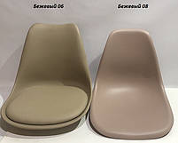 Стілець Nik — Q — BK Eames бежевий 06 на дерев'яних чорних ножах, фото 3