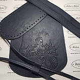 Клапан для рюкзака "Париж". Колір "Темно-синій"., фото 3