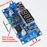 Регулируемый понижающий модуль питания LM2596 с вольтметром, фото 2