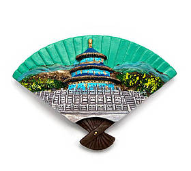 Магніт на холодильник "Tian Tan" у вигляді віяла, магніт види Китаю