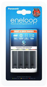 Зарядний пристрій для акумуляторів Panasonic BQ-CC55E AA/AAA Eneloop ready LED індикатор 4 канали