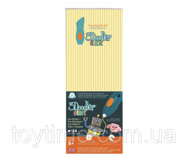 Набір стрижнів для 3D-ручки 3Doodler Start Кремовий/Пластик для 3Д ручки 3Дудлер Старт стрижні тілесні