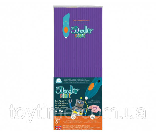 Набір стрижнів для 3D-ручки 3Doodler Start Фіолетовий/пластик для 3Д ручки 3Дудвер Старт стрижні фіолетові