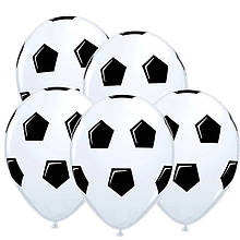Латексні світяться LED кульки футбольний м'яч 12" (30 см) 5 шт