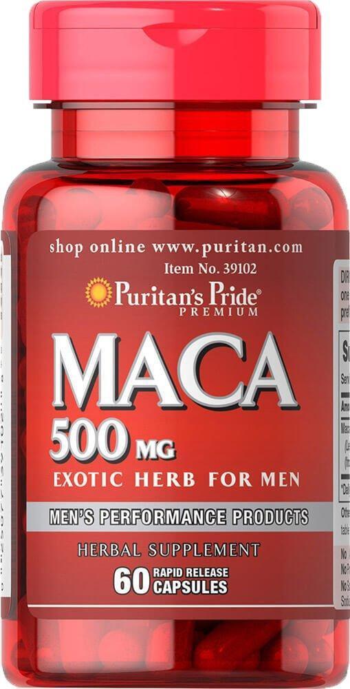 Мужня сила Maca 500 mg 60к Puritan's Pride