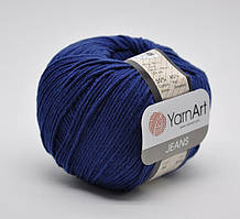 Пряжа Jeans 50гр - 160м (54 Темно-синій) YarnArt 55 % бавовна, 45 % поліакріл, Туреччина