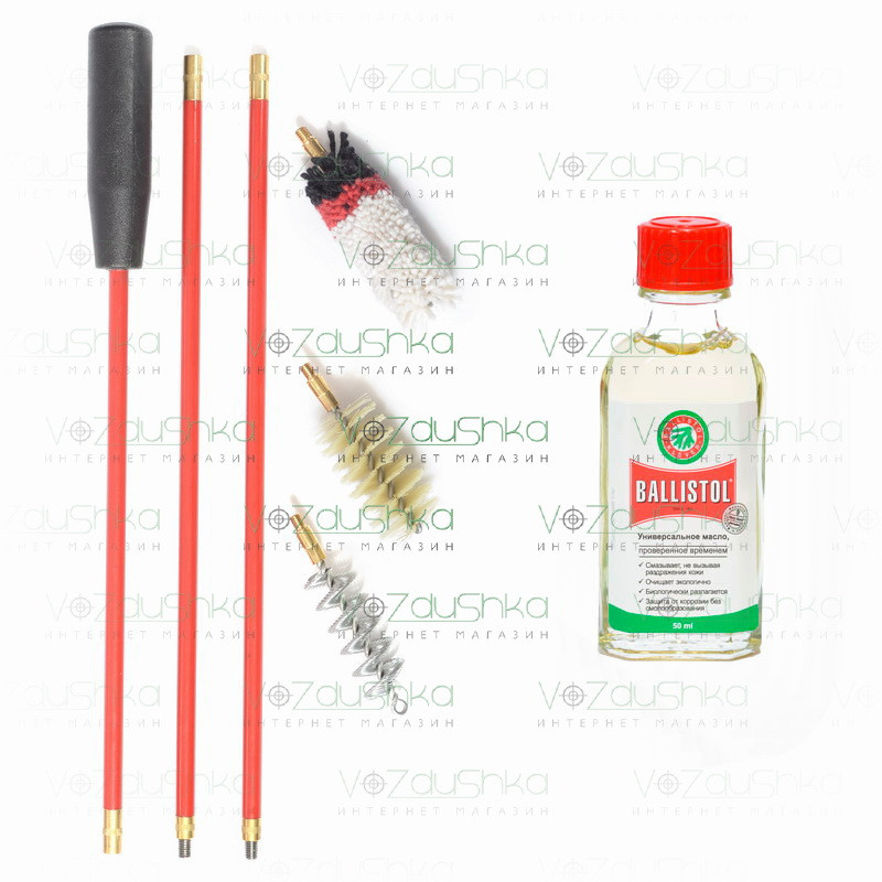 Набір для чищення рушниці 16 калібру (3 йоржа) + Ballistol 50 ml