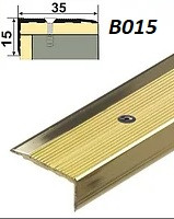 Латунный профиль угловой, лестничный, 35*15мм B015 - фото 2 - id-p1054322961