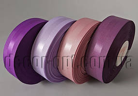 Стрічка репсова з атласом 2,5 см 25 ярд