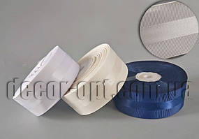 Стрічка репсова з атласом 4,0 см 25 ярд