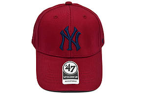 Бейсболка MBL 47 Adjustable New York Yankees бордова (C 0919-244), фото 4