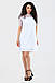 Жіноче коктейльне плаття з шифону Alexis, подвійне, біле, фото 3