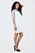 Жіноче коктейльне плаття з шифону Alexis, подвійне, біле, фото 4