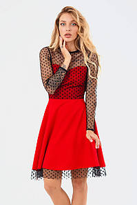 Жіноче коктейльне плаття Amelia, червоне