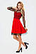 Жіноче коктейльне плаття Amelia, червоне, фото 2