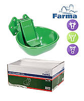 Поїлка мискова чавунна 2л для корів та коней підключення верх/низ