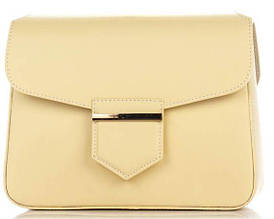 Шкіряний клатч Genuine Leather  жовтий