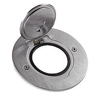 Розетка підлогова кругла неіржавка сталь Legrand (89701)