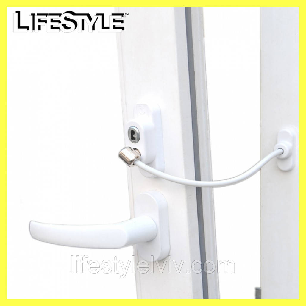 Блокіратор для вікон від дітей WINDOW Restrictor / Замок блокіратор на вікна білий (1шт)