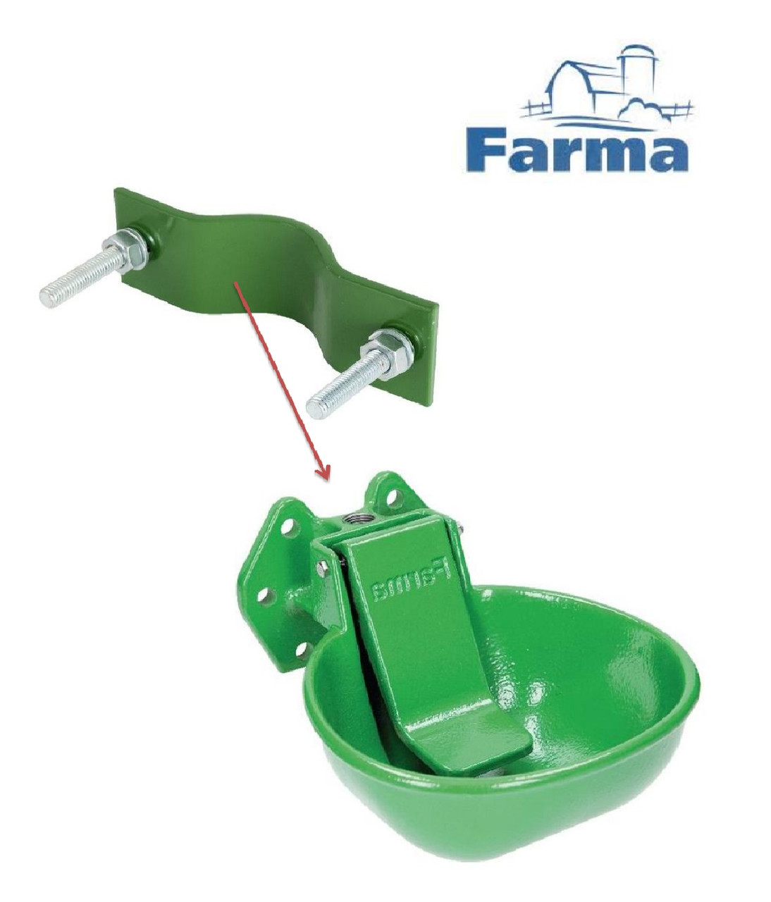 Тримач для Поїлки чашечной чавунної на 2л (1/2") FARMA