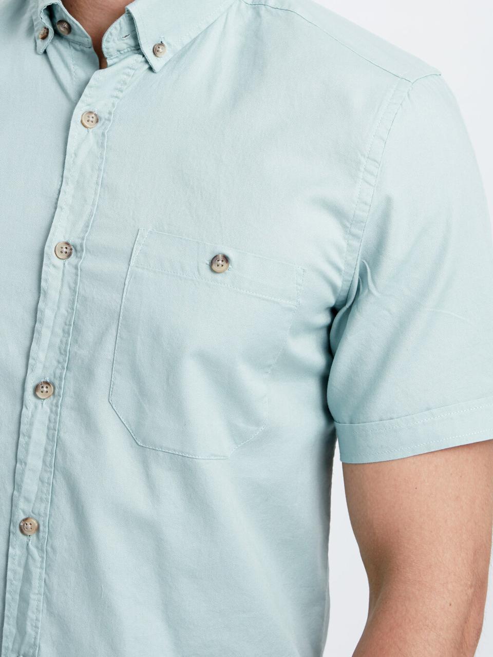 Мужская рубашка LC Waikiki / ЛС Вайкики с карманом на груди, светло-зеленого цвета - фото 4 - id-p1219017733