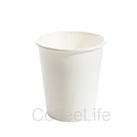 Стакан бумажный одноразовый белый 175 мл - 50шт/уп для кофе чая какао