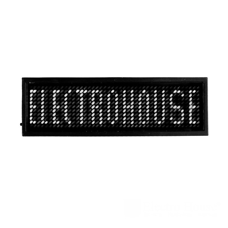 ElectroHouse Електронний Led бейдж, білий