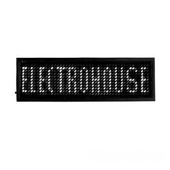 ElectroHouse Електронний Led бейдж, білий