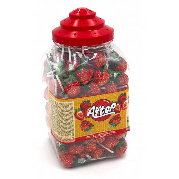 Карамель на паличці Полуниця 14 г 150 шт.