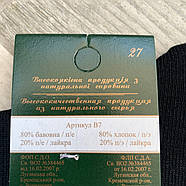 Чоловічі демісезонні шкарпетки х/б Елегант економ - варіант В17, 25 розмір, чорні, 01097, фото 2