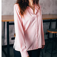 Легкая женская рубашка розового цвета, размеры 52,54 (от производителя)