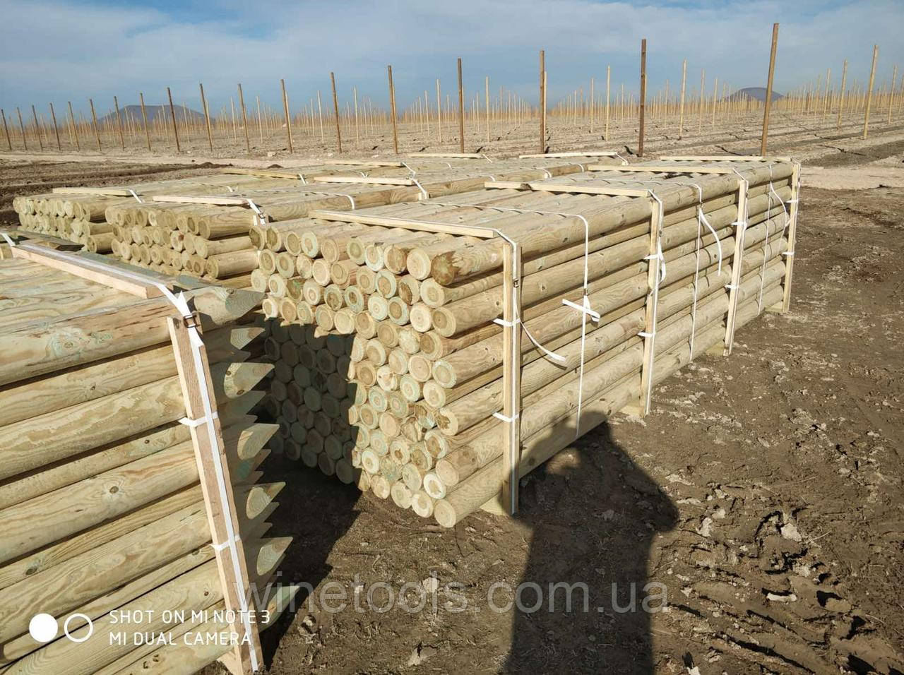 Шпалерні Стовпи дерев'яна яні 120х4500