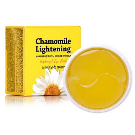 Гідрогелеві освітлювальні патчі для очей з екстрактом ромашки Petitfee Chamomile Lightening Hydrogel Eye, фото 3