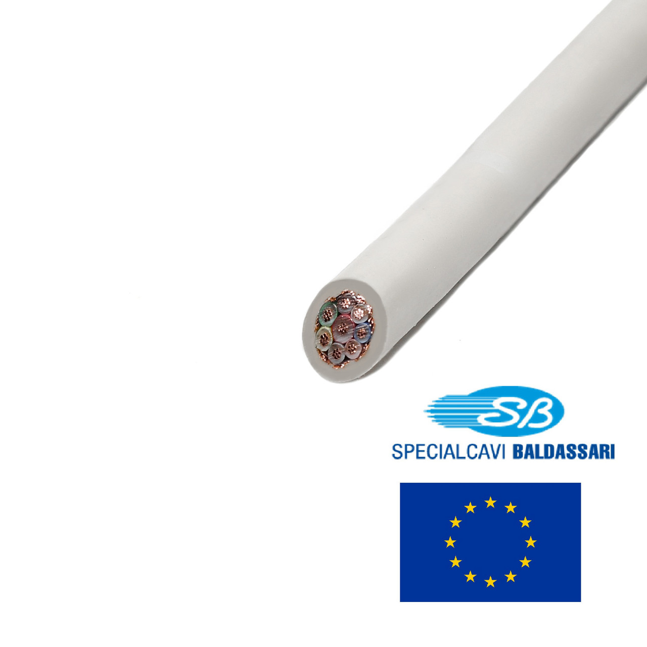 Кабель екранований 8x0,35 FROH2R мідний гнучкий CONTROLFLEX FR300S-08035 Specialcavi Baldassari контрольний управління (5 клас)