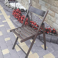 Складной деревянный стул коричневого цвета ОПТОМ /Туристический стул складной/Деревянный стул раскладной