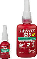 Фиксатор цилиндрических узлов Loctite 638 (10 мл ) 1803038, Loctite 638 (зазор 0,25)