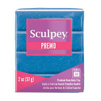 Полімерна глина Premo Accent Блакитний зі сріблястим глітером, 5049, Премо Акцент 57 г, Blue glitter