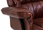 Крісло комп'ютерне Конгрес, коричневий, Хром+шкіра-люкс, Richman, фото 4